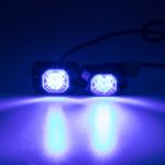 2x PROFI výstražné LED světlo vnější modré, 12-24V, ECE R65