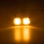 2x PROFI výstražné LED světlo vnější oranžové, 12-24V, ECE R65 27mm průměr