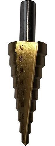 Vrták stupňovitý TIN HSS ocel 4241 do kovu - 04-20 mm