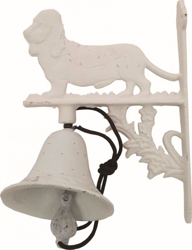 Zvonek domovní pes litina 22x16x9,5 cm