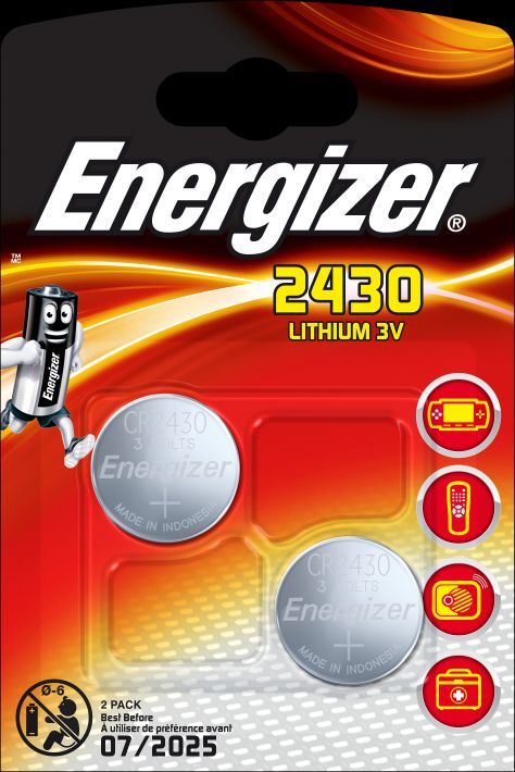 Baterie plochá knoflík CR 2430 Energizer Lithium
