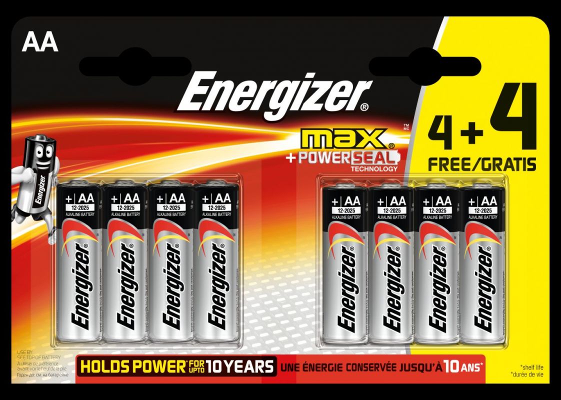 Baterie tužková alkalická Energizer MAX / blistr