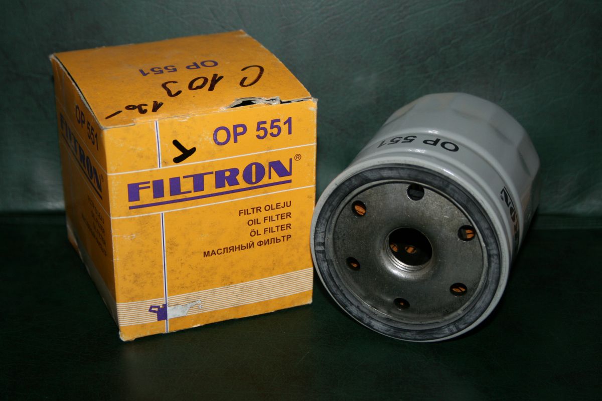 olejový filtr OP551 pro vozy viz seznam