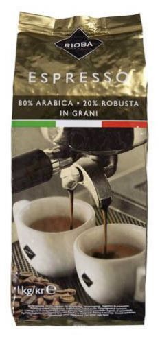 Rioba Gold 80% Arabica káva zrno 1kg