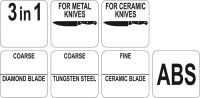 Brousek na nože 3v1 na keramické / ocelové nože