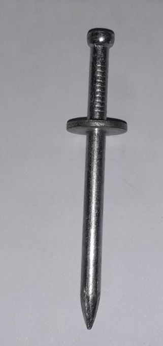 hřebík kalený nastřelovací s podložkou 3,8x52mm (hlava 6mm) ocelový