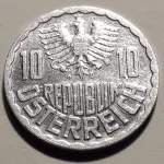 mince Rakousko 10 grošů - 1995