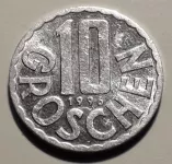 mince Rakousko 10 grošů - 1992