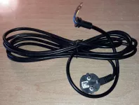 přívodní třívodičový elektrický kabel černý délka 3400mm/16A/250V