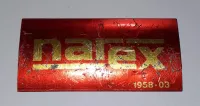 výrobní štítek Narex 1958-03 vrtačka