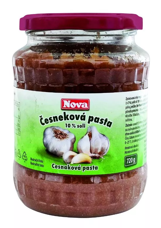 NOVA Česneková pasta 10% soli 1x720g sklo