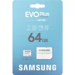 Paměťová karta MicroSDXC 64GB 130M + adaptér, SAMSUNG EVO Plus