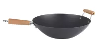 Pánev wok ocel/ dřevo 35 cm