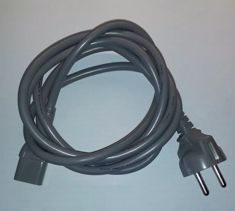 Napájecí síťový šedivý kabel k PC délka 1800mm Taiwan 250V 10/16A