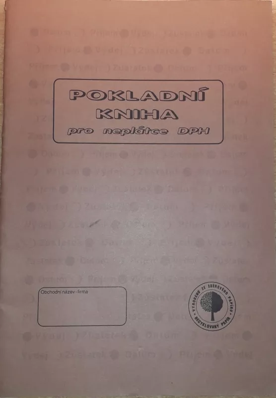 Pokladní kniha A4, pro neplátce DPH, Lark