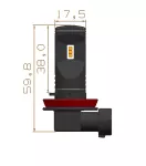 žárovka CSP LED H11 bílá, 12-24V, 30W, chrom