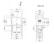 2pinový KCD1 panel mini kolébkový spínač 10A/125VAC 6A/250VAC