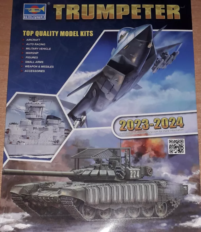 Katalog produktů Trumpeter pro rok 2023 - 2024 v anglickém jazyce.