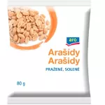 Arašídy pražené solené  80 g | 1 pytlík, 12 pytlíků