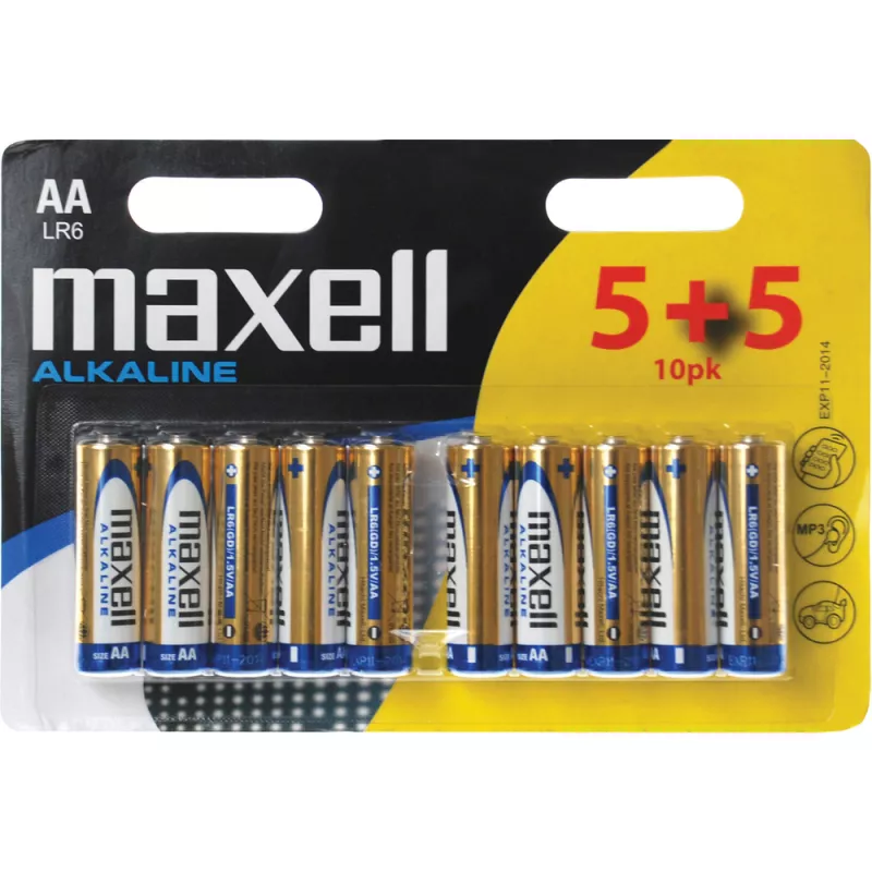 Baterie AA (R6) alkalická MAXELL (blistr 10ks)