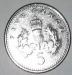 Mince Velká Británie 5 pencí 1996