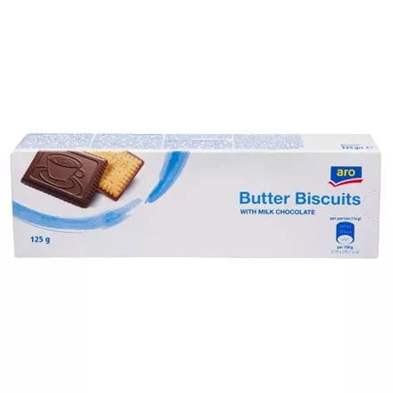 Butter Biscuits Máslové sušenky s mléčnou čokoládou 125 g