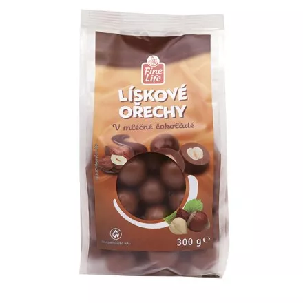 Lískové oříšky v mléčné čokoládě 300 g