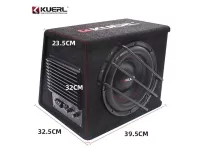 KUERL těžký aktivní subwooferový box 10", 150W včetně regulátoru intenzity pro zesilovače a aktivní subwoofery