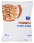 Mandle blanšírované pražené solené 4x80g