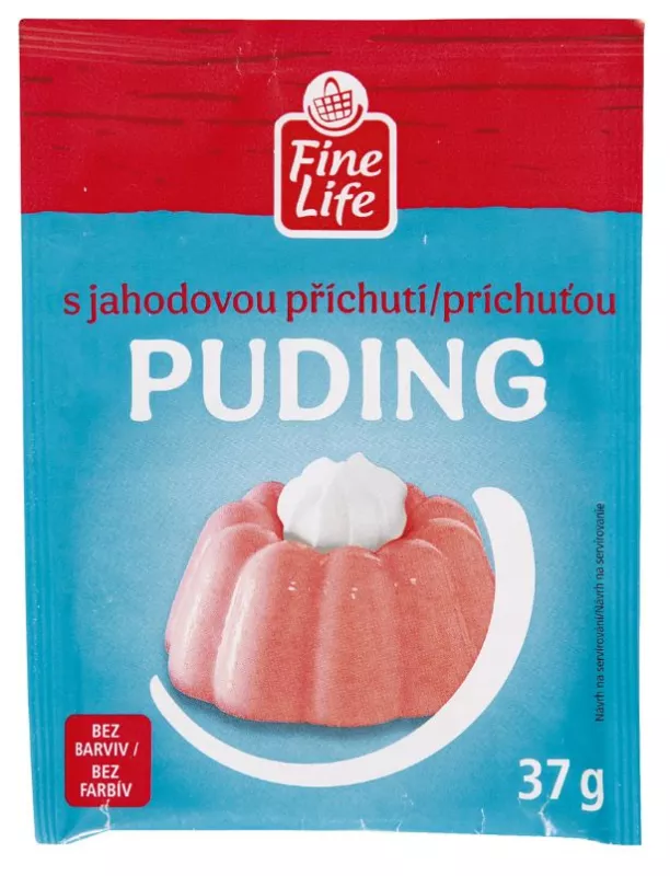 Puding s jahodovou příchutí 35 x 37 g