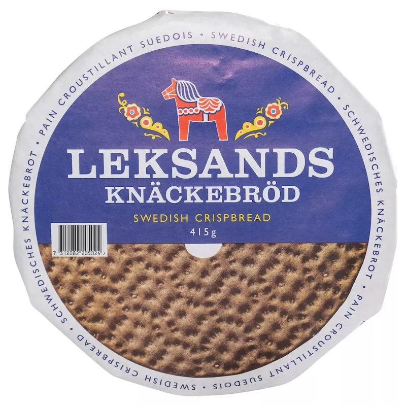 LEKSANDS KNÄCKEBRÖD Žitný křupavý chléb, kulatý, originál, 415 g