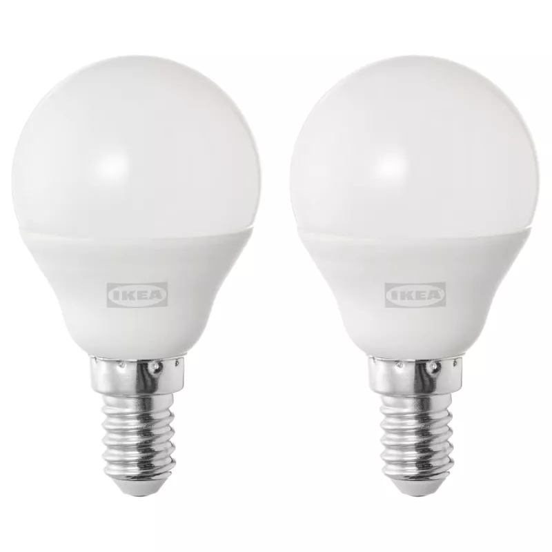 SOLHETTA LED žárovka E14, 470 lm, kulatá opálově bílá