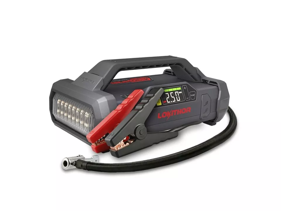 Startovací zdroj (JumpStarter) s kompresorem, 74Wh/2000A, 12V