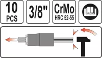 Sada vytahováků stržených šroubů 10ks