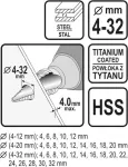 Sada stupňovitých vrtáků 3ks 4-32 mm