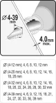 Sada stupňovitých vrtáků 4ks 4-39 mm