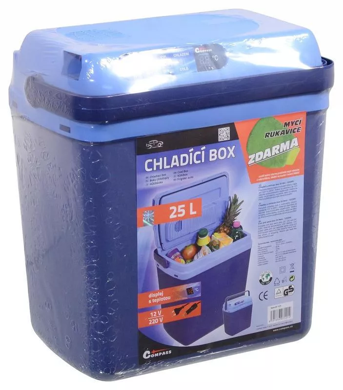 Chladící box 25litrů BLUE 230/12V displej s teplotou