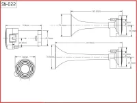 2-tónová fanfára 220mm, 24V s kompresorem