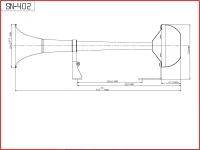 Singl-fanfára 400mm, nerezová, 12V, elektromagnetická