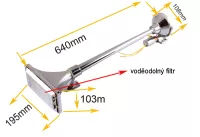 Singl-fanfára 640mm, chromová, hluboký tón bez kompresoru